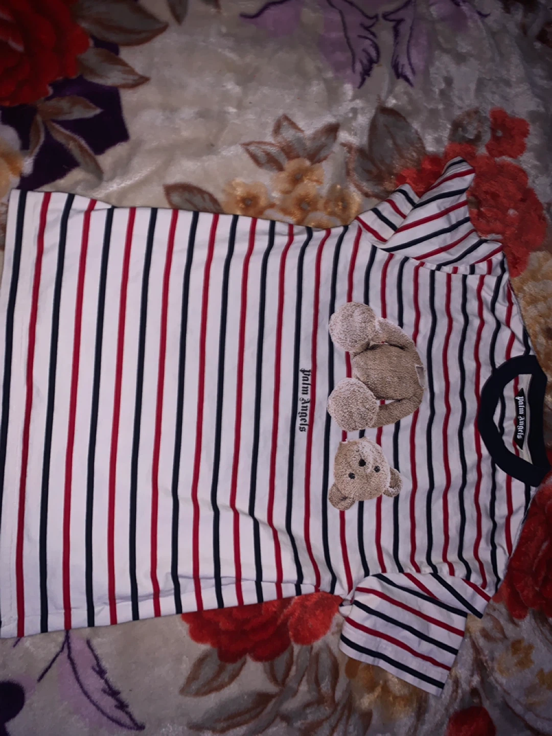 Palm Angels Bear Striped T-Shirt Size M