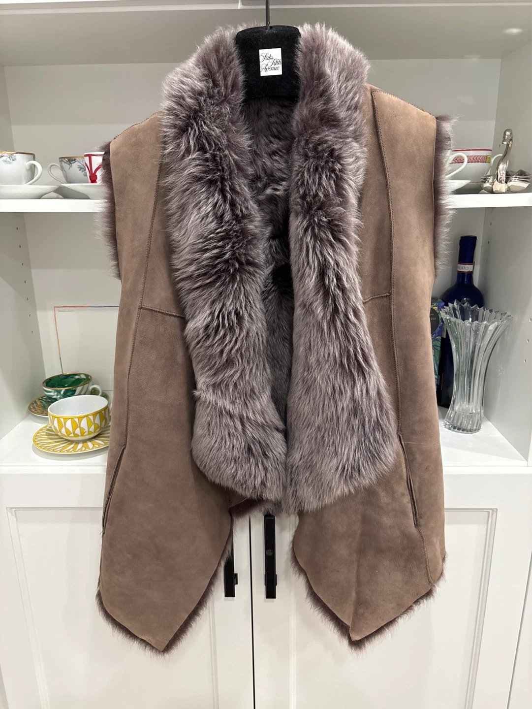 Brown Suede & Fur Vest
