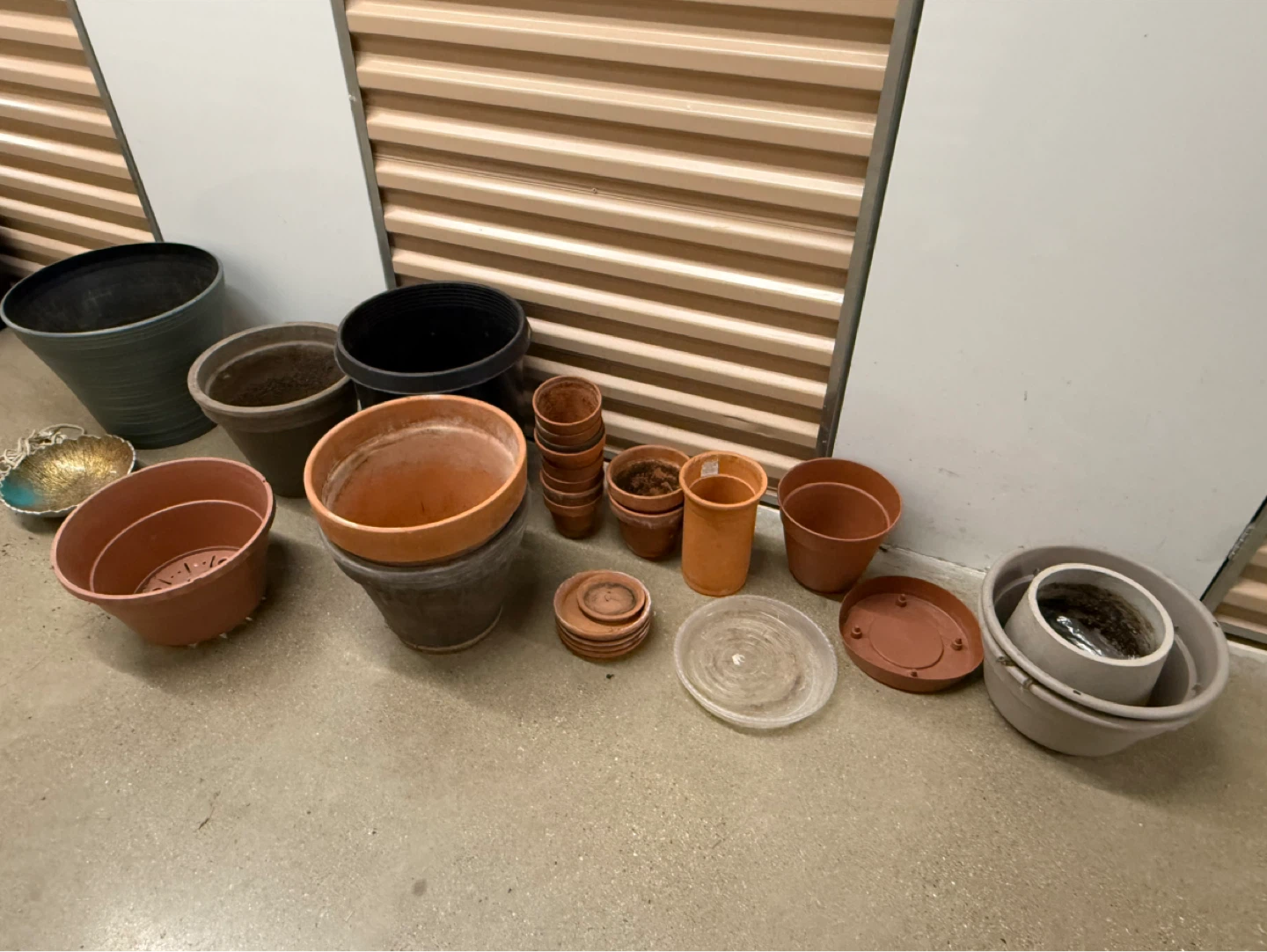 Assorted Plastic and Terracotta Plant Pots