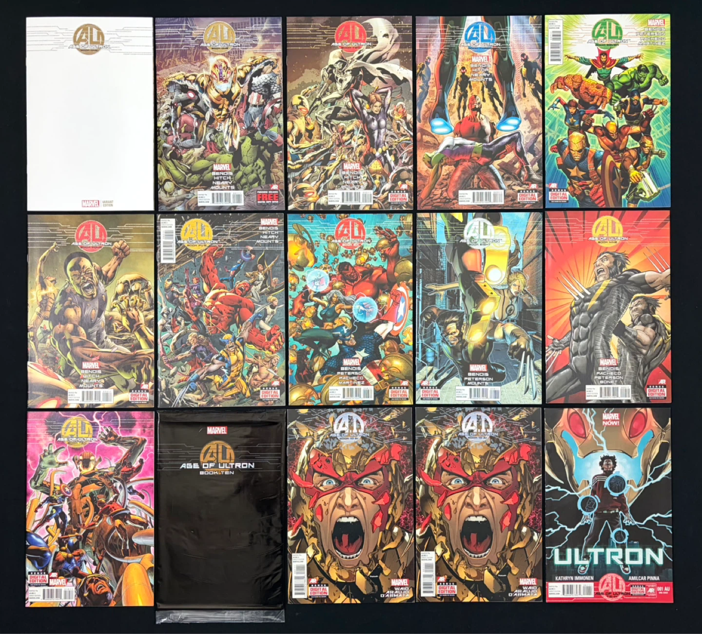 “Age of Ultron” Marvel Comic books. Full run plus variants NM/M