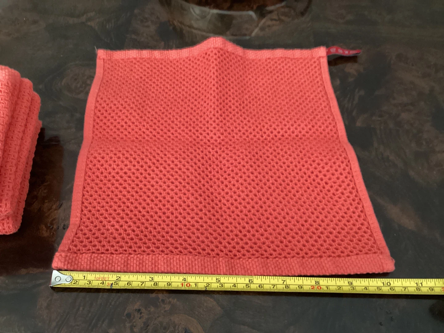 Set of 5 Coral 100% Cotton Kitchen Dish Cloths - photo 3