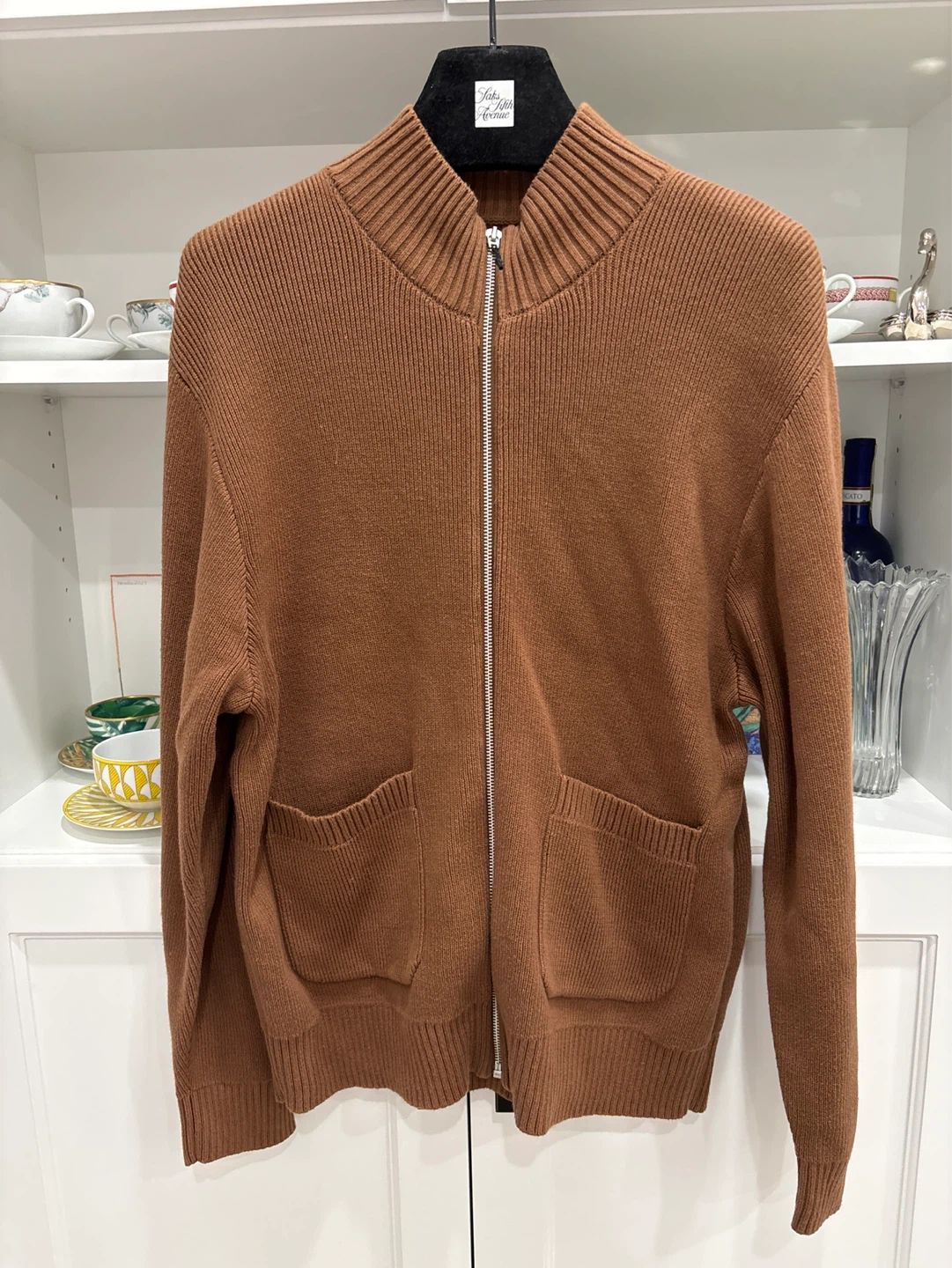 GAP Brown Zip-Up Cardigan size s