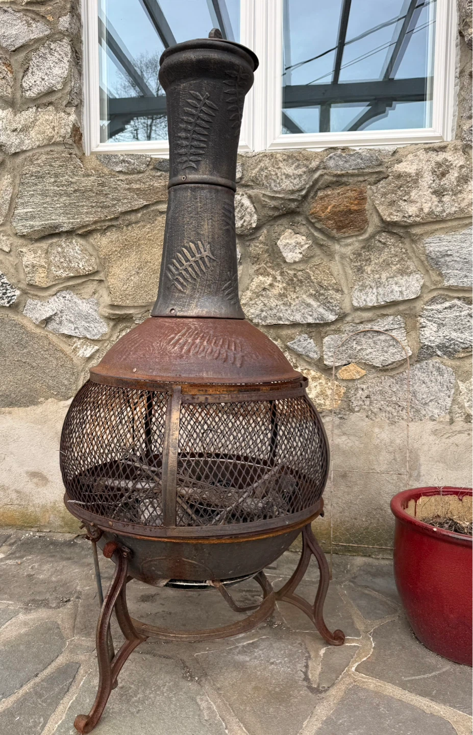 Cast iron Chiminea Firepit - photo 2