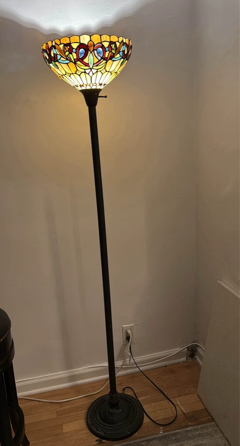 Tiffany Style Stained Glass Floor Lamp - photo 2