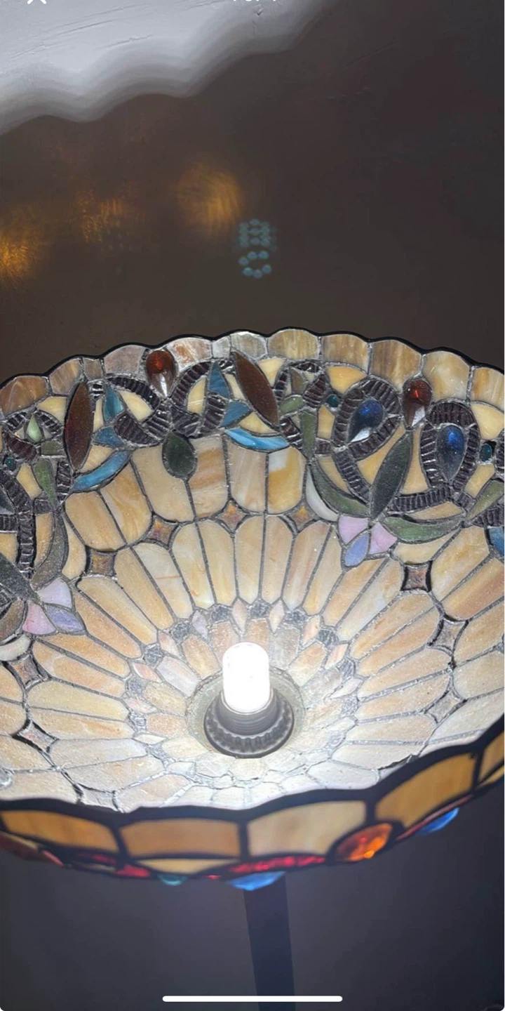 Tiffany Style Stained Glass Floor Lamp - photo 3
