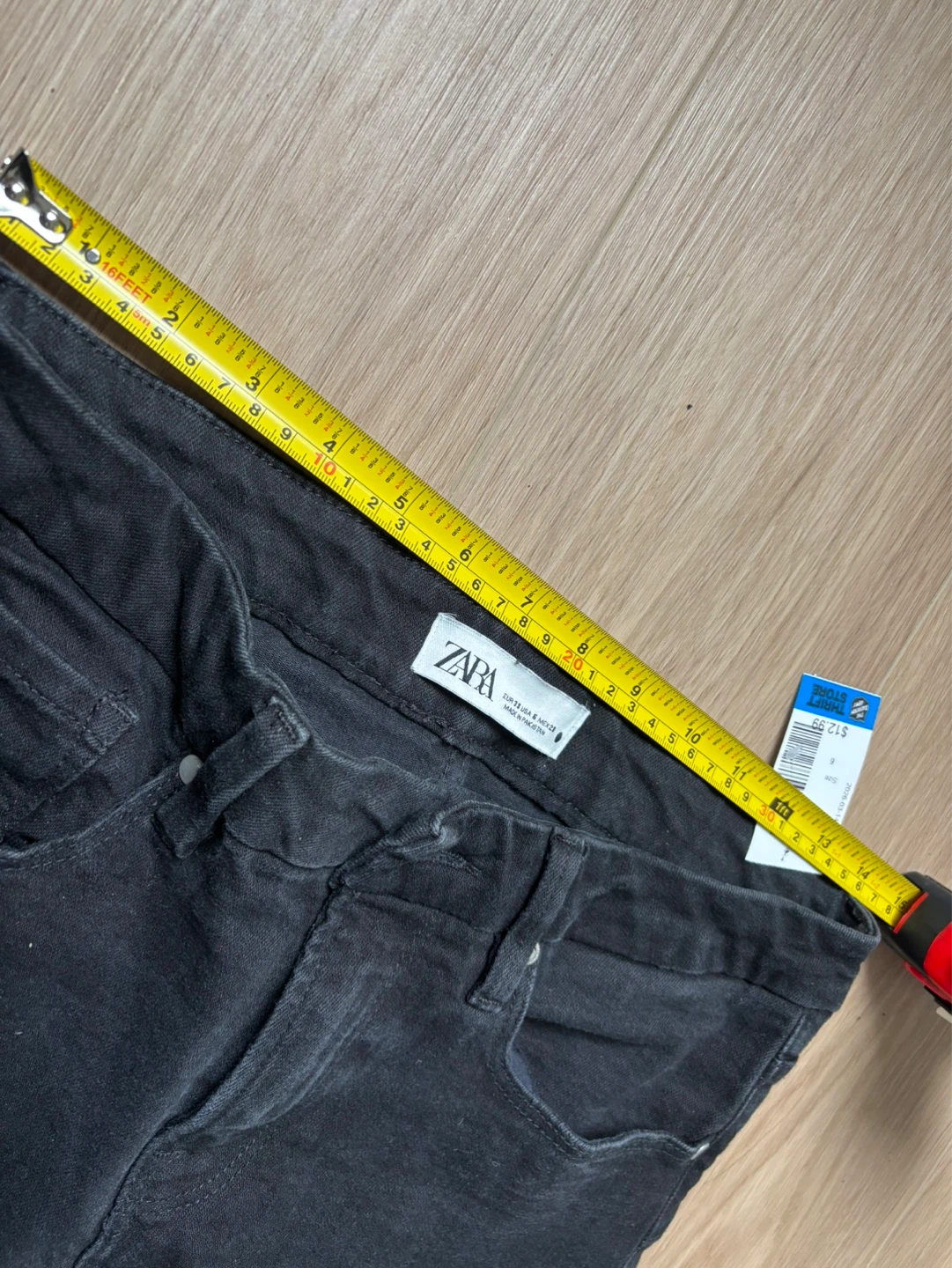 ZARA Women's Black Flare Jeans Size 10 - photo 5