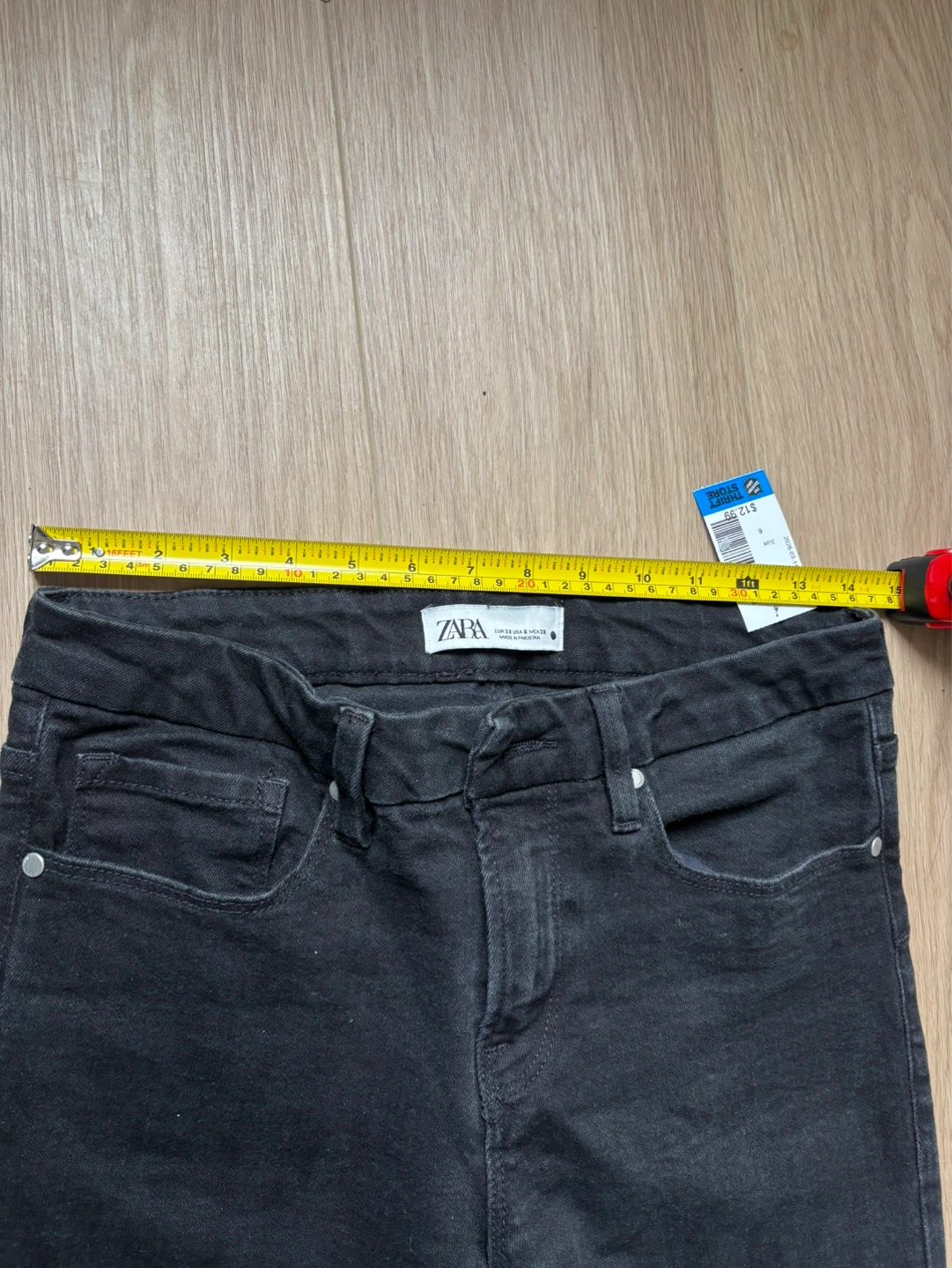 ZARA Women's Black Flare Jeans Size 10 - photo 4