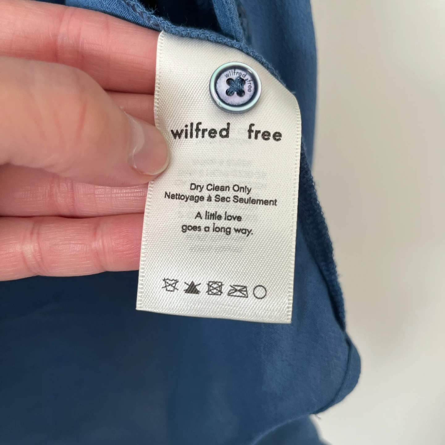 Wilfred Free Blue Sleeveless Tie-Front Blouse, Size S - photo 4