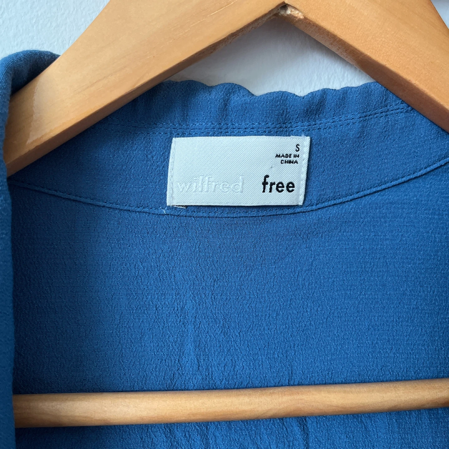 Wilfred Free Blue Sleeveless Tie-Front Blouse, Size S - photo 3