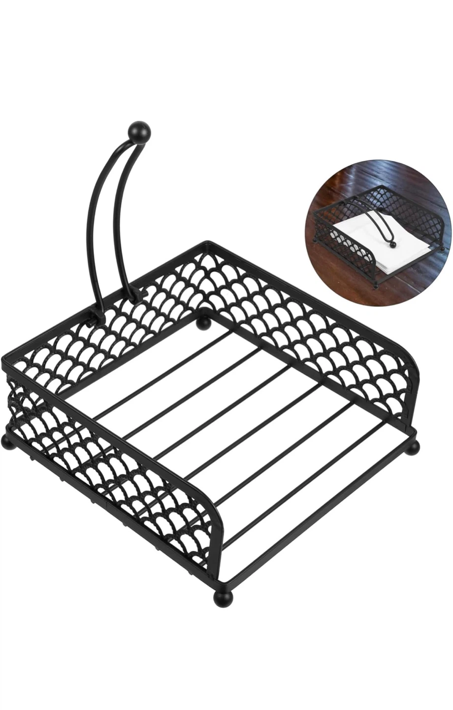 New Black Metal Napkin Holder - photo 5