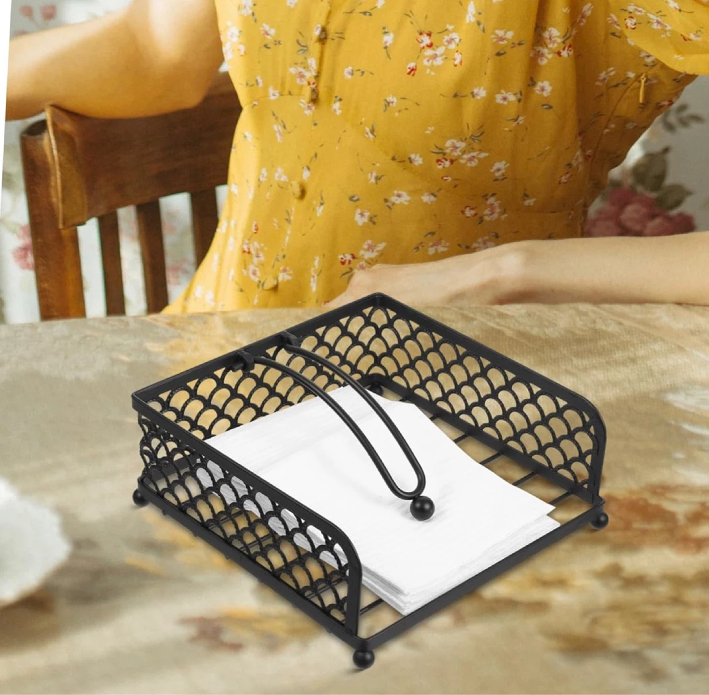 New Black Metal Napkin Holder - photo 2
