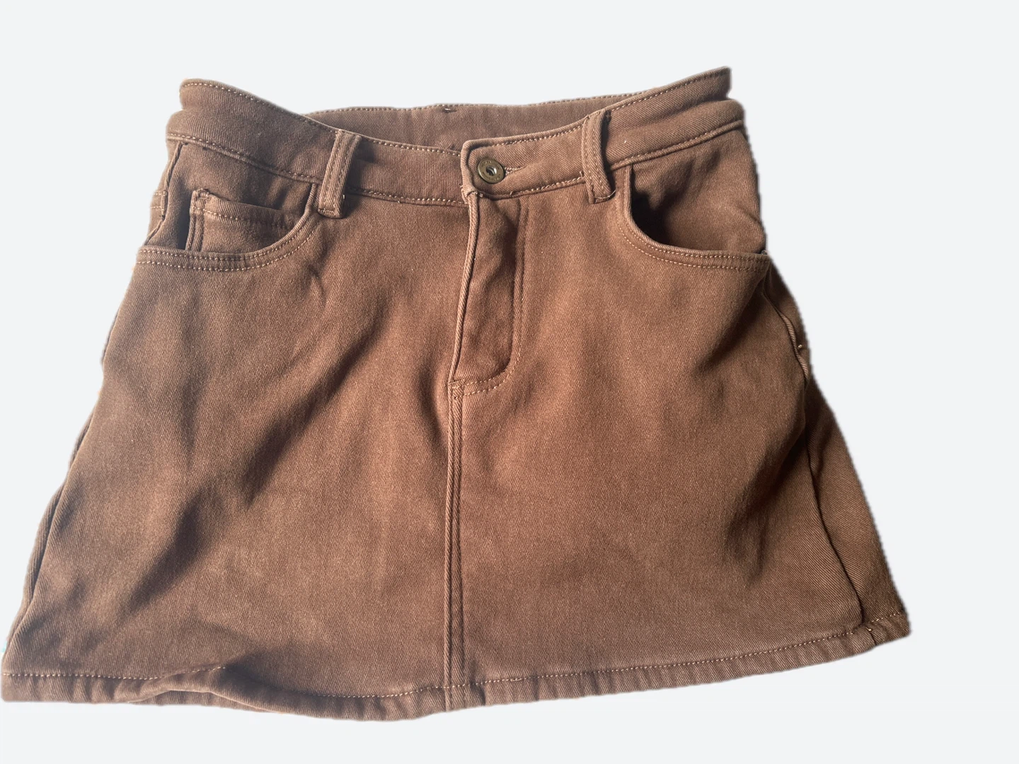 Winter Brown Denim Skirt size S