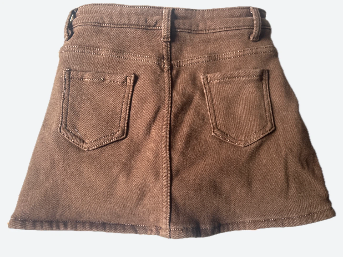 Winter Brown Denim Skirt size S - photo 3