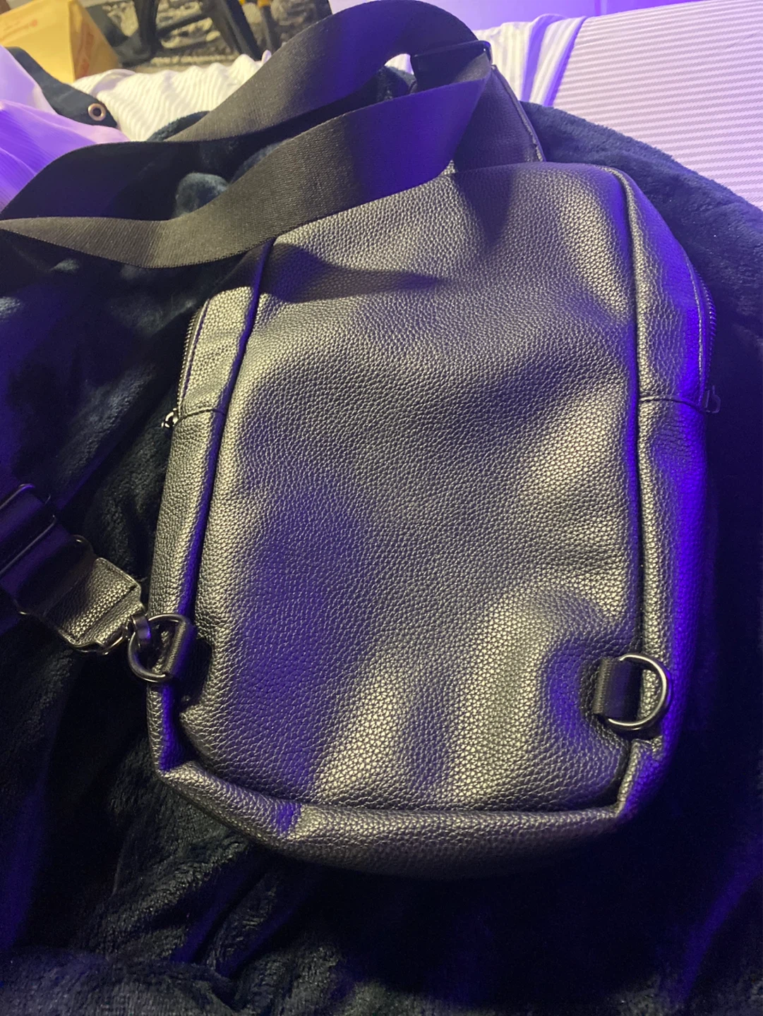Bugatti Black Faux Leather Crossbody Bag - photo 2