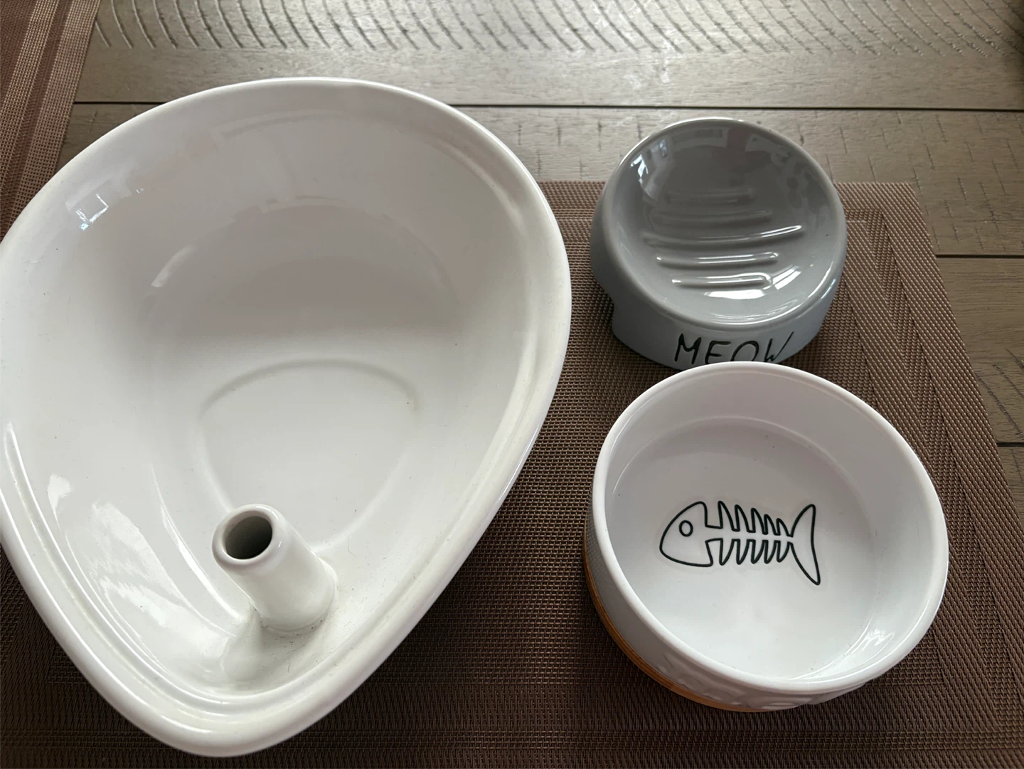 Set of 3 Ceramic Pet Bowls