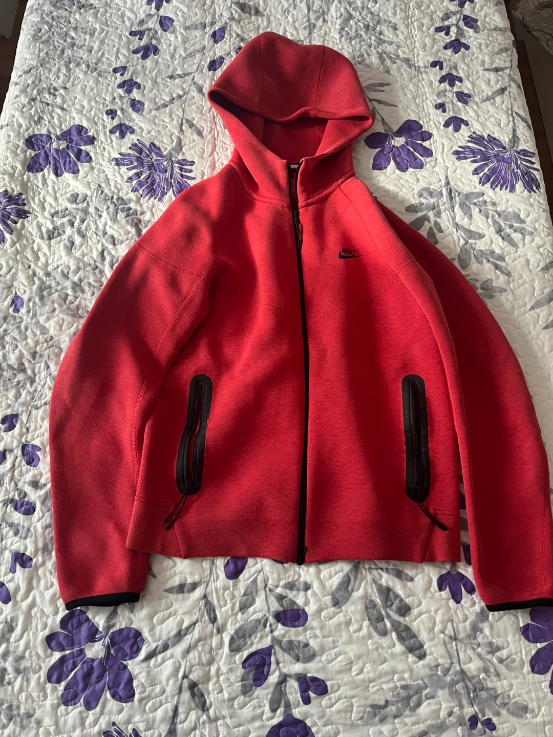 Nike Tech Fleece Full Zip Hoodie Red