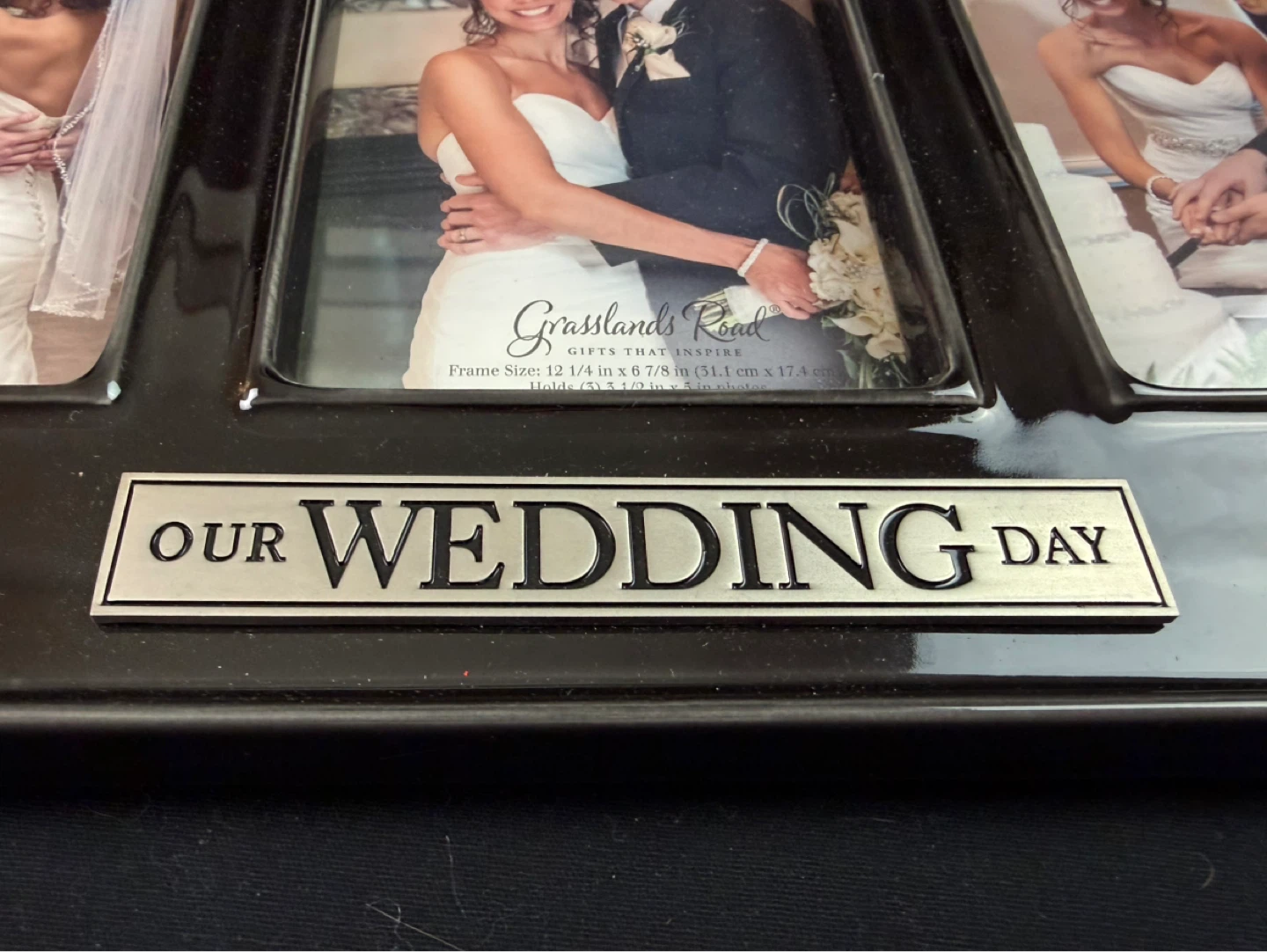 Grasslands Road "Our Wedding Day" Ceramic Triple Photo Frame - photo 4