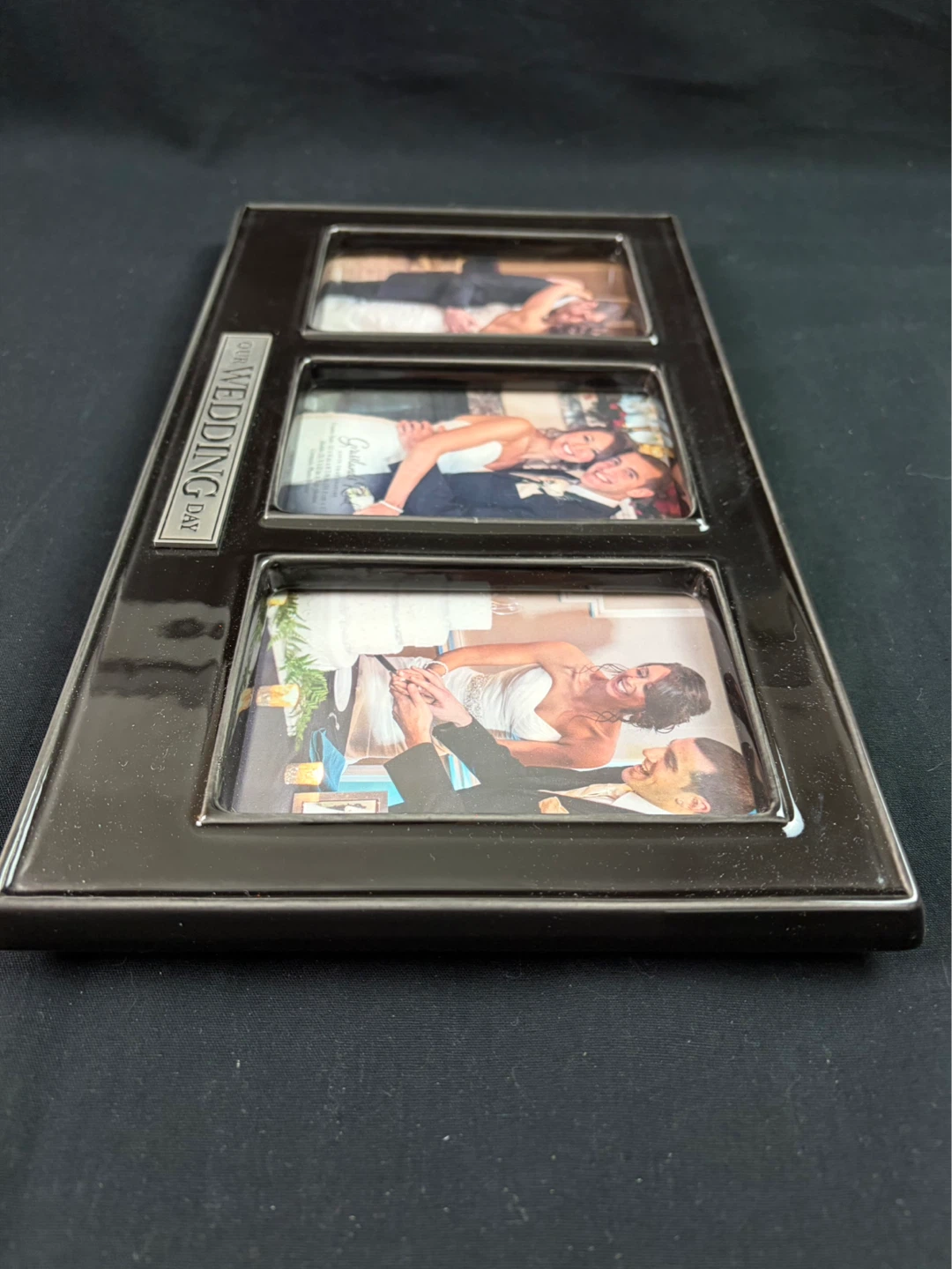 Grasslands Road "Our Wedding Day" Ceramic Triple Photo Frame - photo 2