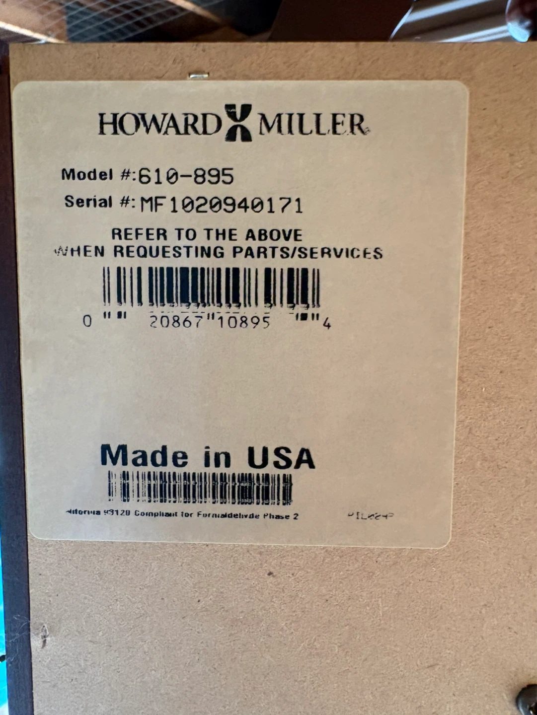 Free delivery used Howard Miller "Jonathan" Grandfather Clock - photo 5