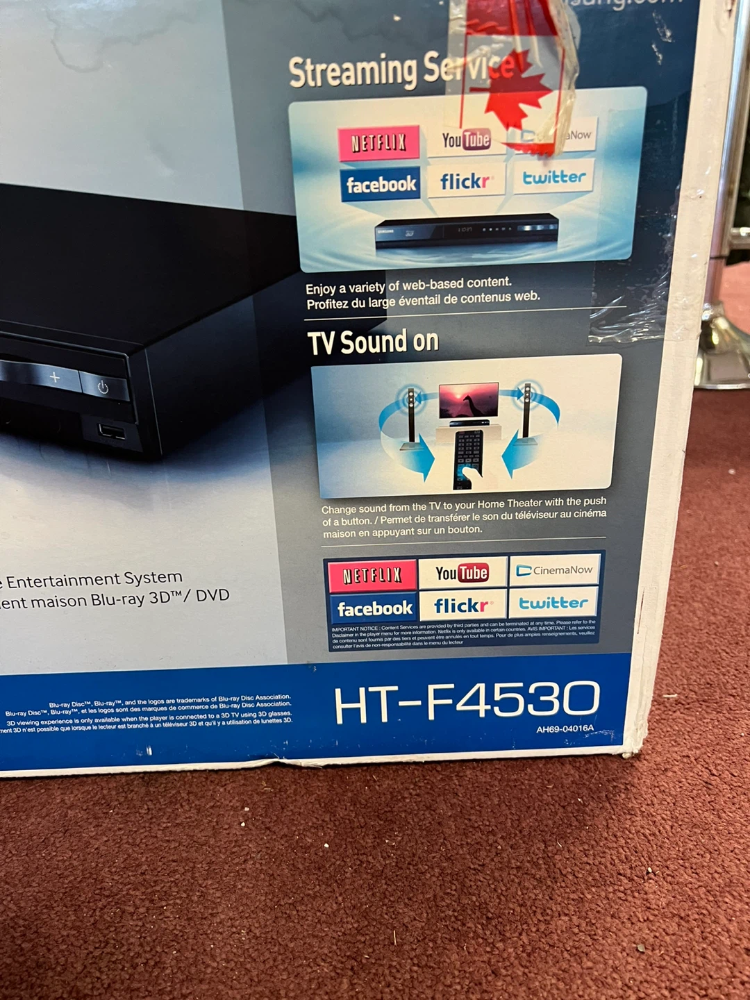 Samsung HT-F4530 Blu-ray 3D/DVD Home Entertainment System - photo 2