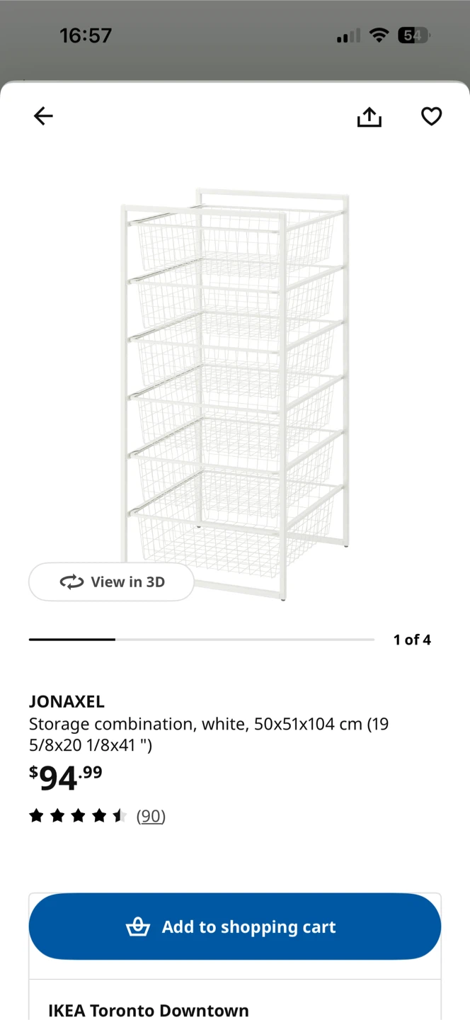 IKEA JONAXEL Storage Combination White 50x51x104 cm - photo 2