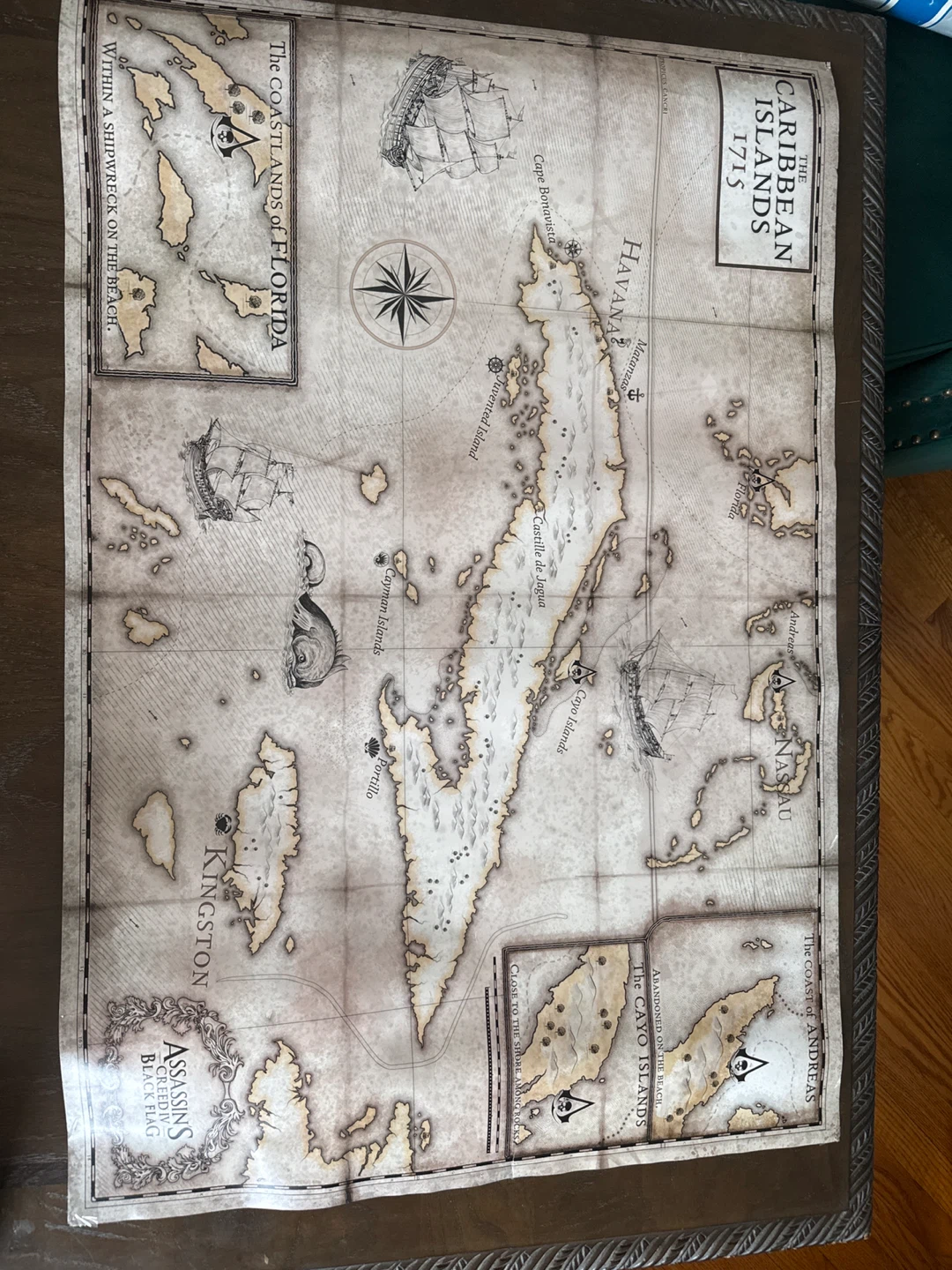 Assassin's Creed IV Black Flag Map Poster - photo 2