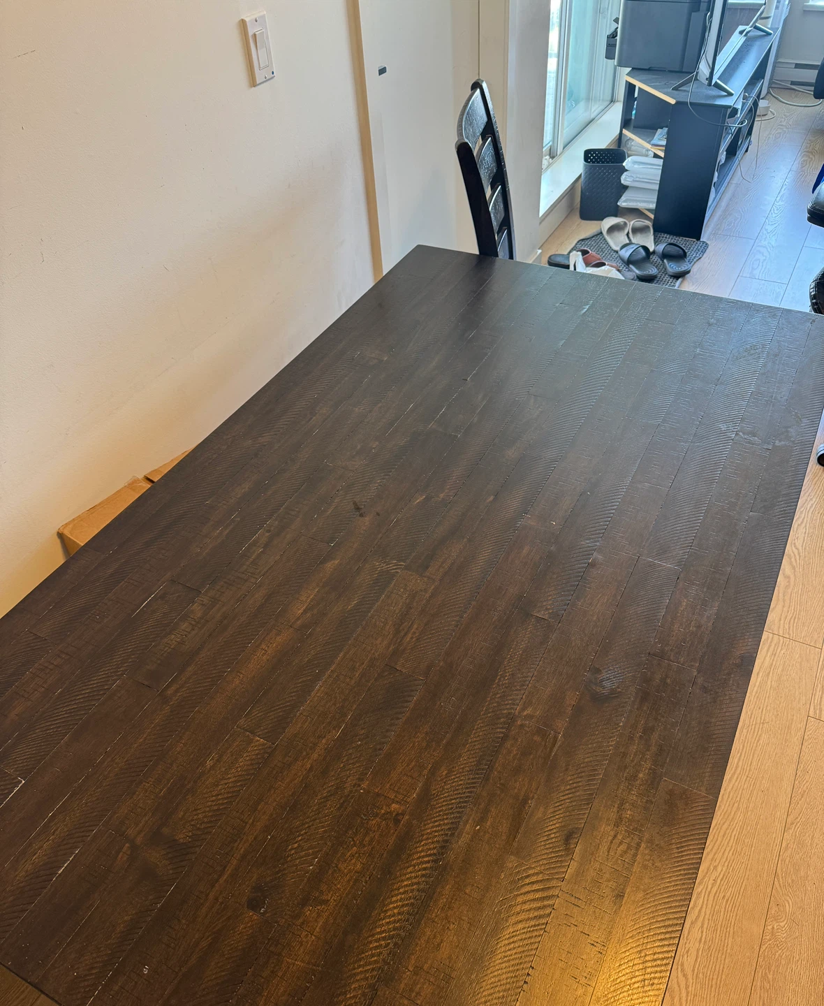 Dark Wood Dining Table with 4 Chairs - photo 2