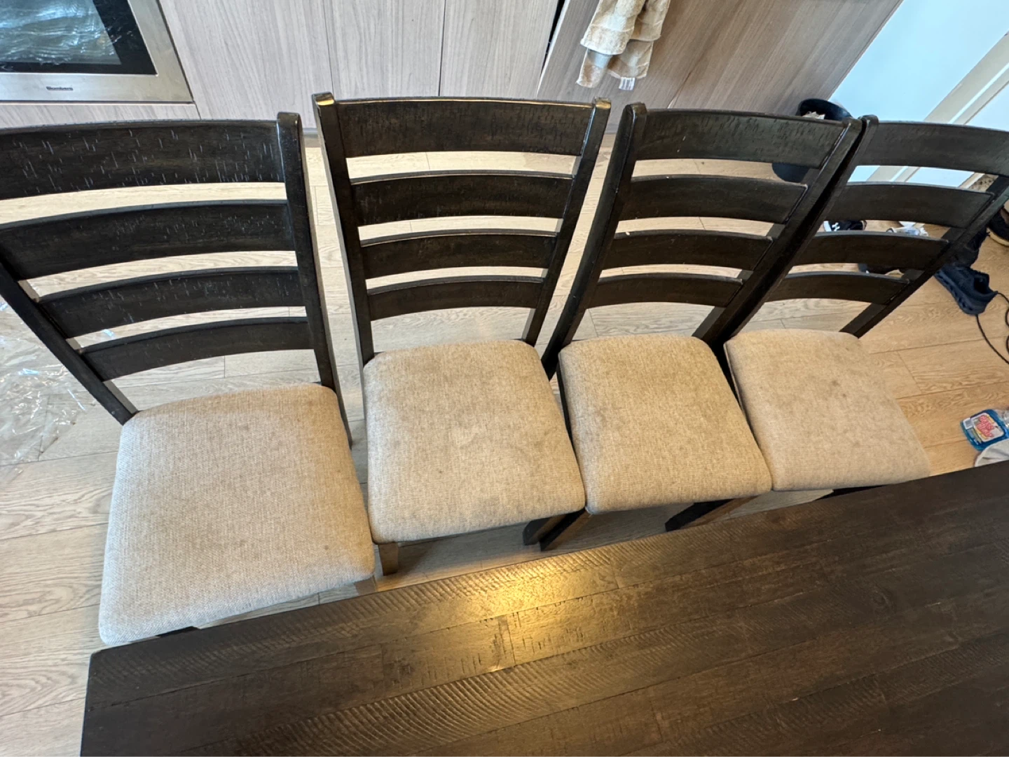 Dark Wood Dining Table with 4 Chairs - photo 4