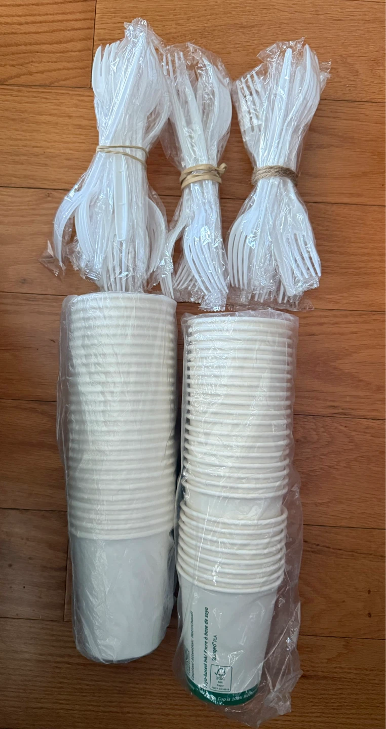 Disposable Cups and Forks