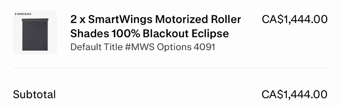 SmartWings Motorized Roller Shades 100% Blackout Eclipse - photo 2