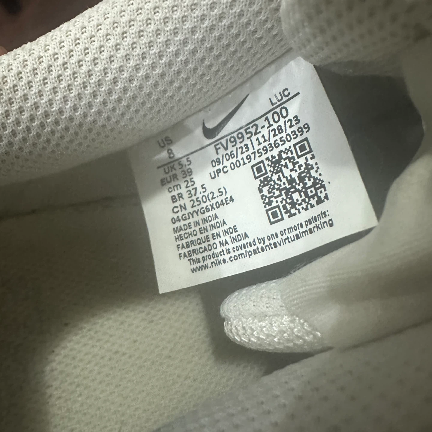 Nike Air Force 1 '07 Shoes - Cream - Size 8 US - photo 2