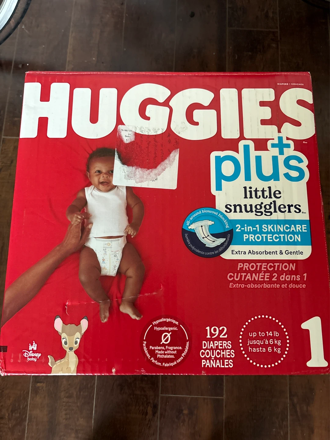 Huggies Plus Little Snugglers Diapers - Size 1 (192 Count)