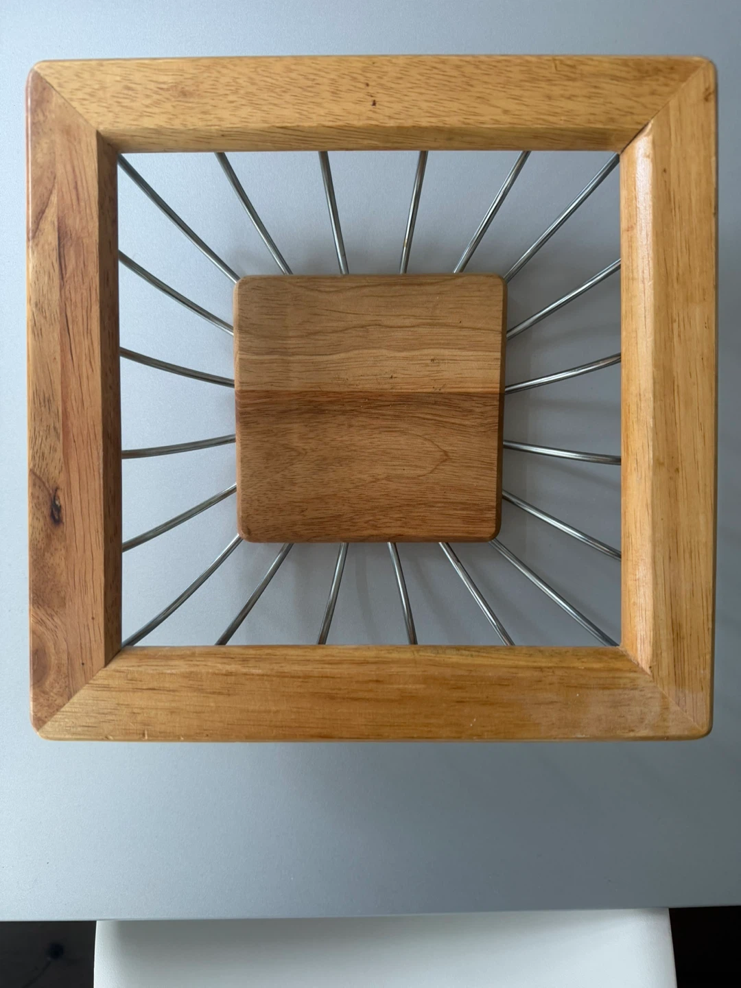 Wooden and Metal Fruit or Bread Basket - photo 3