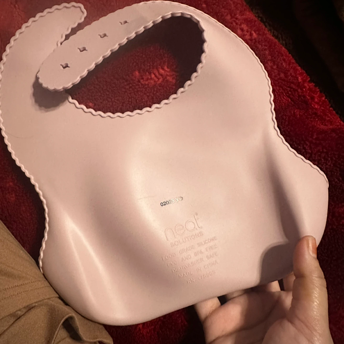 Neat Solutions Pink Floral Silicone Baby Bib - photo 2