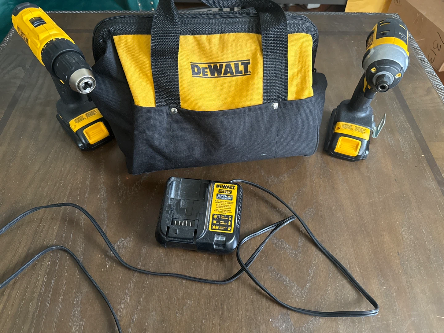 DeWalt 20V MAX Cordless Drill and Impact Driver Set with Bag