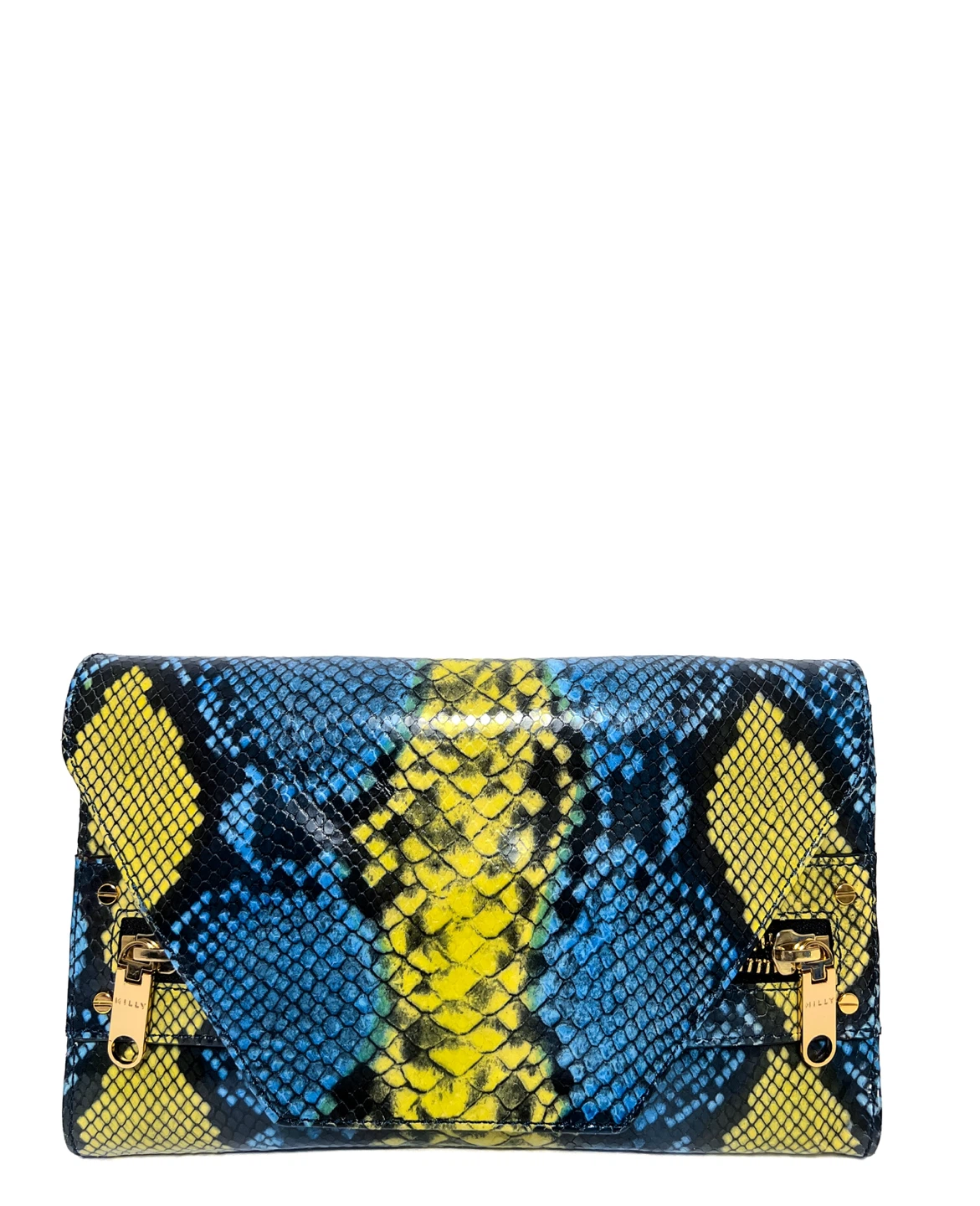 MILLY SNAKESKIN SHOULDER CLUTCH BAG NWT - photo 3