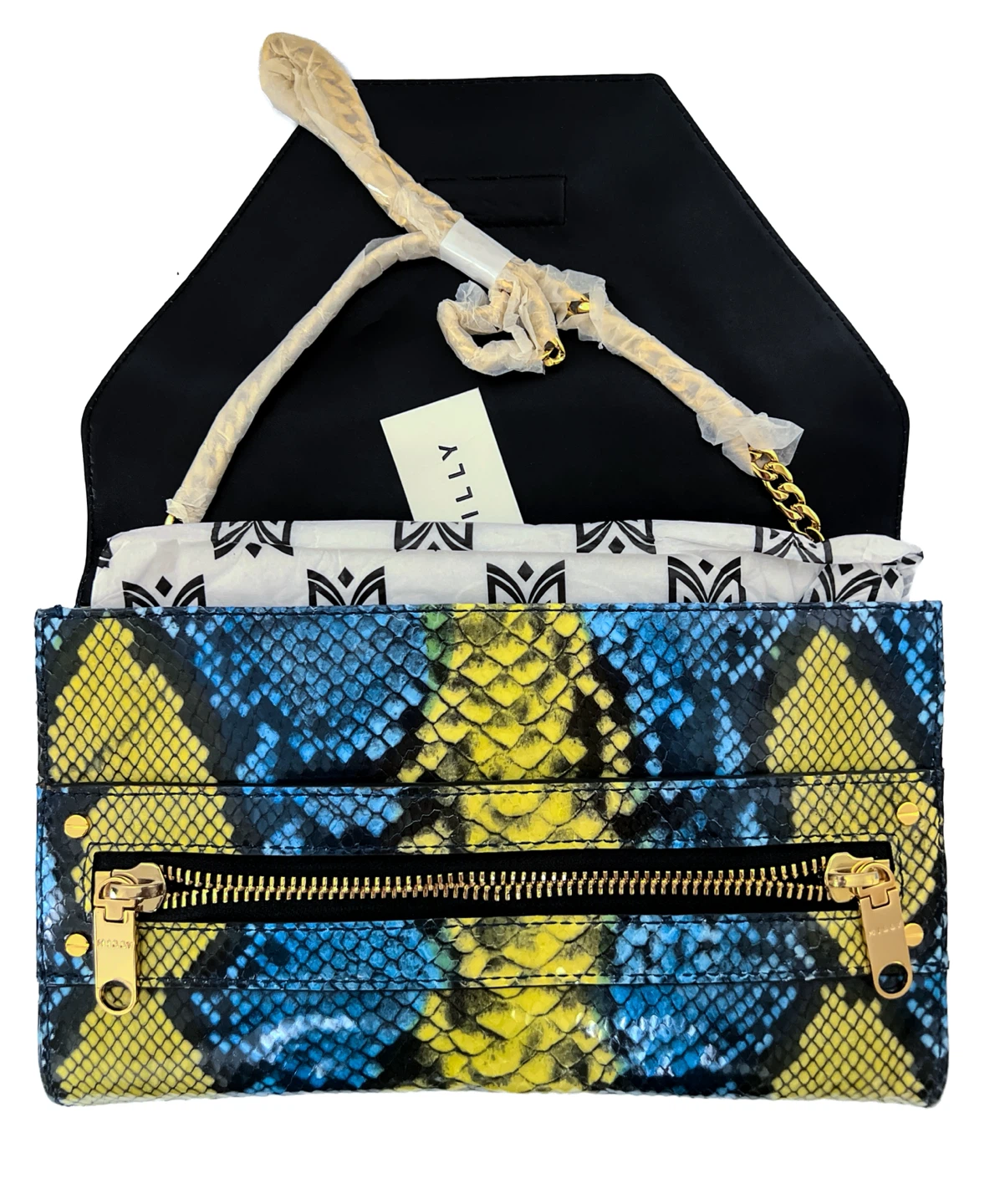 MILLY SNAKESKIN SHOULDER CLUTCH BAG NWT - photo 2