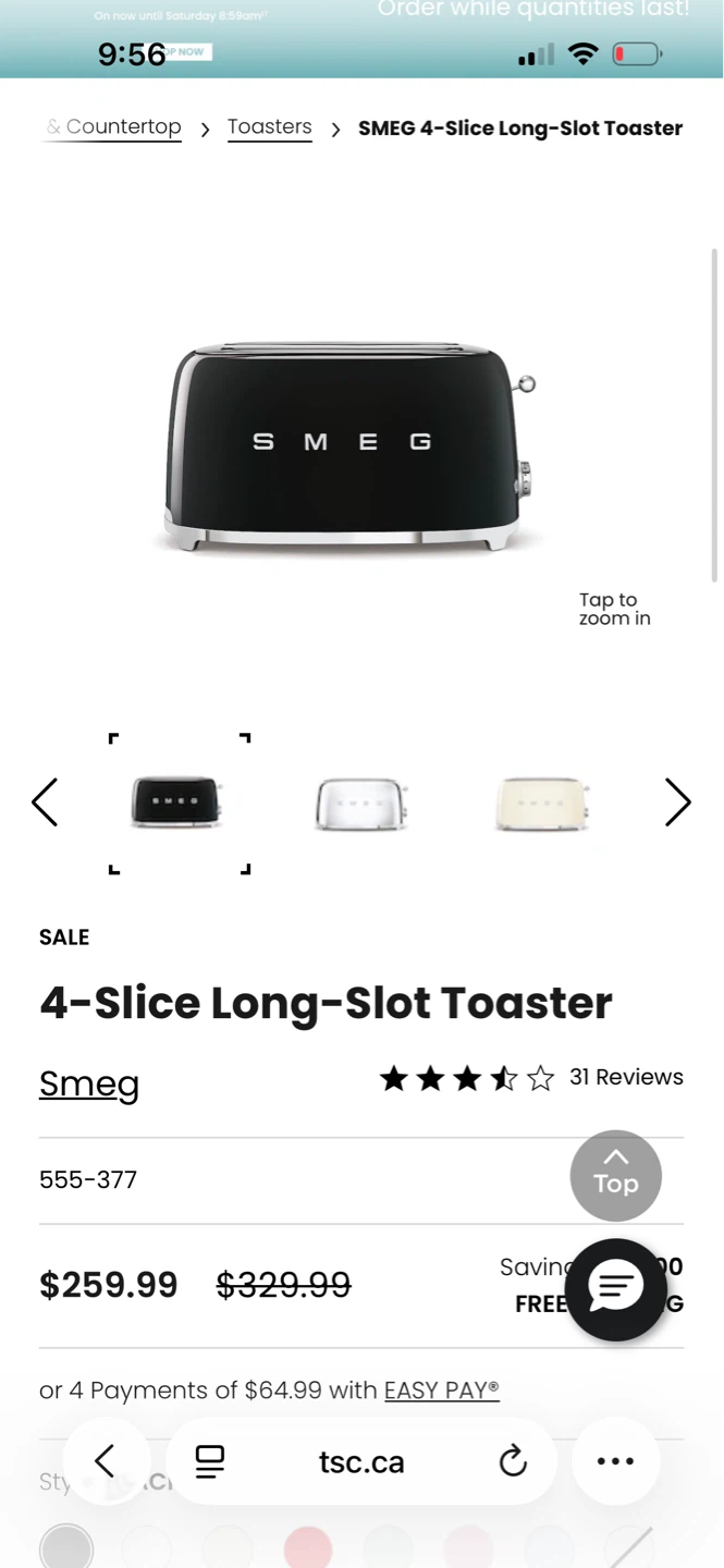 Brand new smeg 4 slice toaster - photo 4