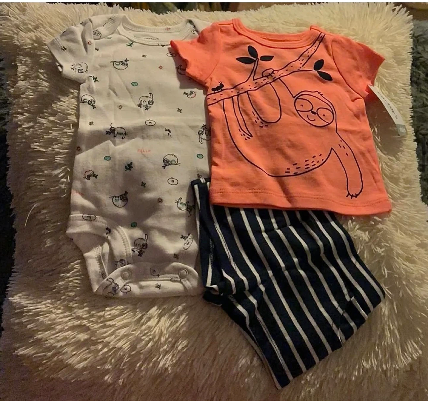 BOYS 3PC SHORTS SUITE (SIZE:NEWBORN)