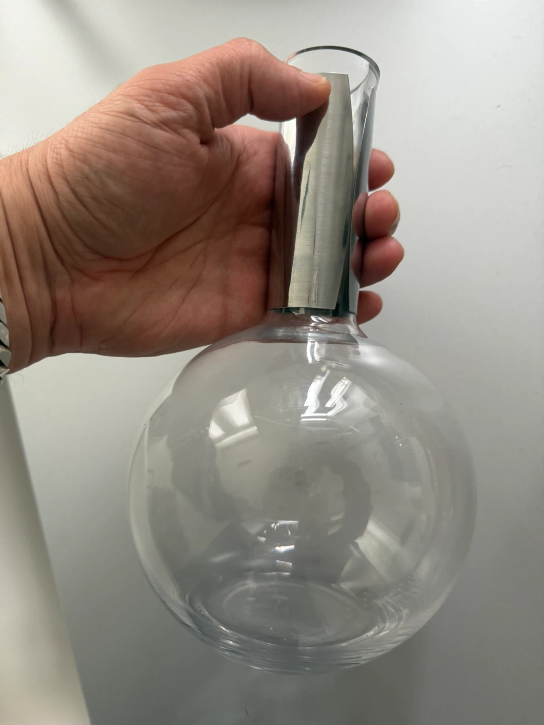 Glass Carafe with Stainless Steel Accent - photo 2