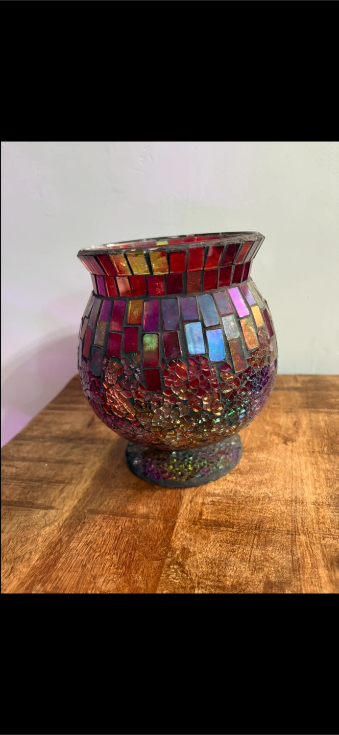 Mosaic Glass Vase