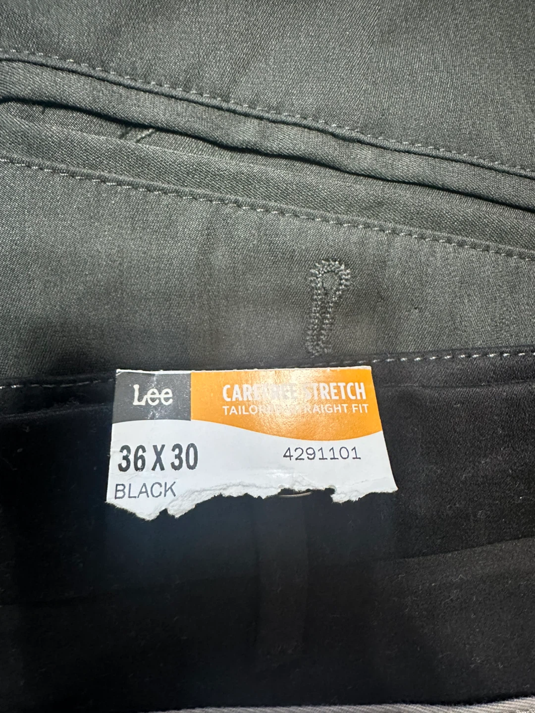 Lee Men's Straight Fit Pants (36x30) - Black - photo 2