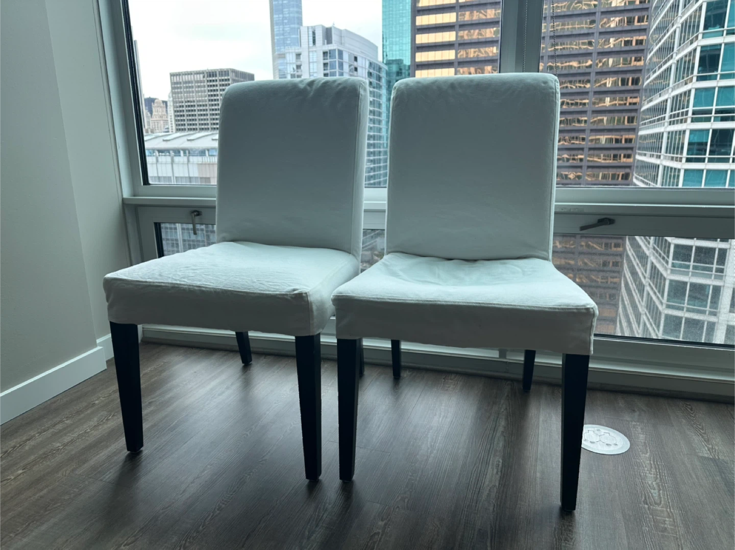 Pair of White Dining Chairs (IKEA) - photo 3