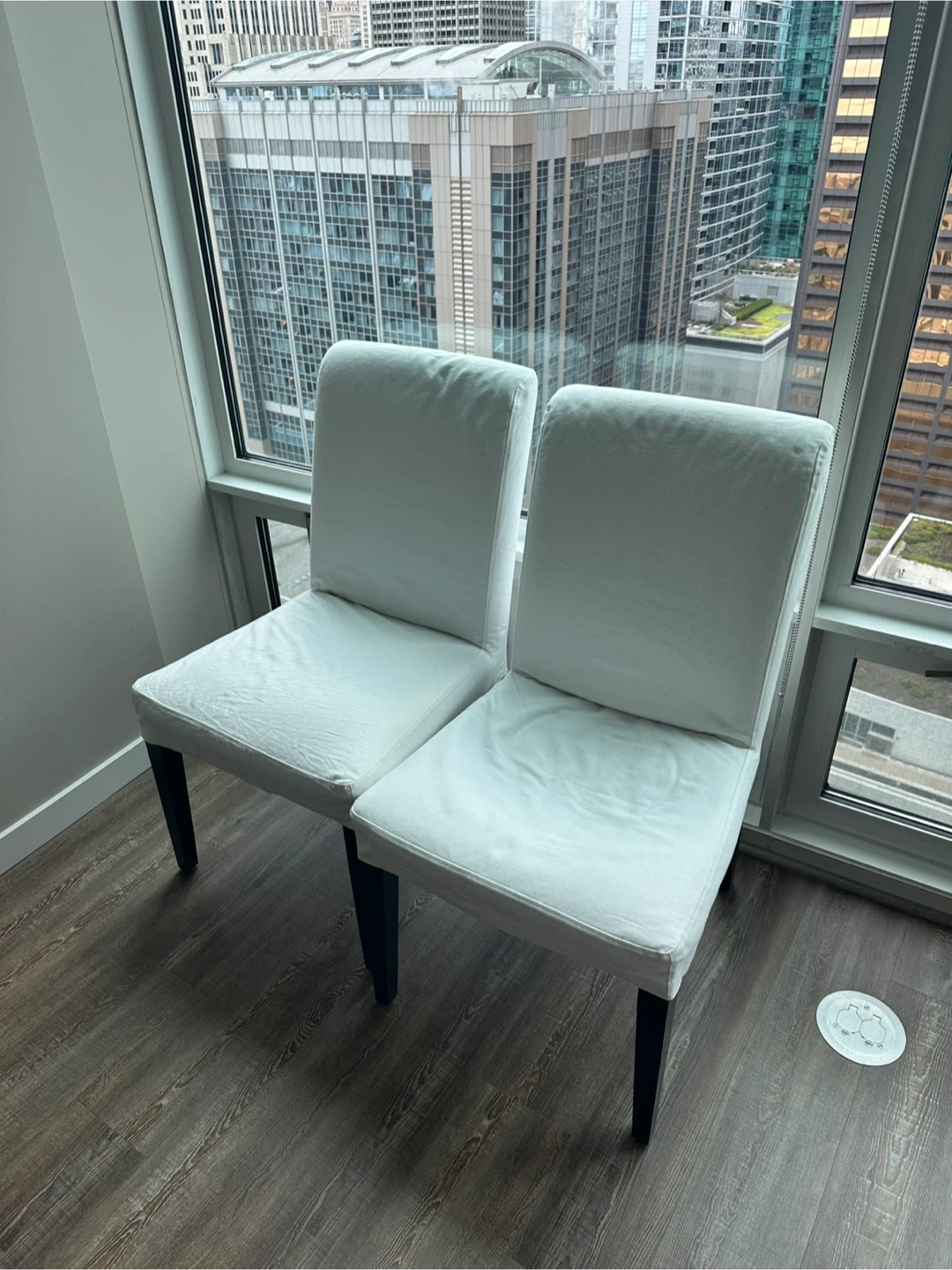 Pair of White Dining Chairs (IKEA) - photo 2