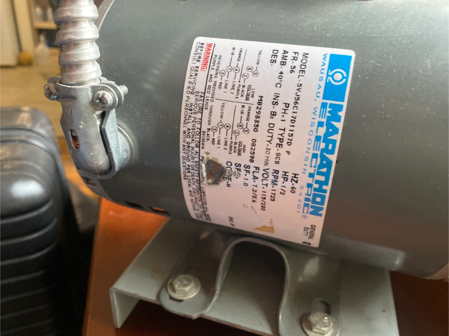 Marathon Electric Motor 1/2 HP - photo 3