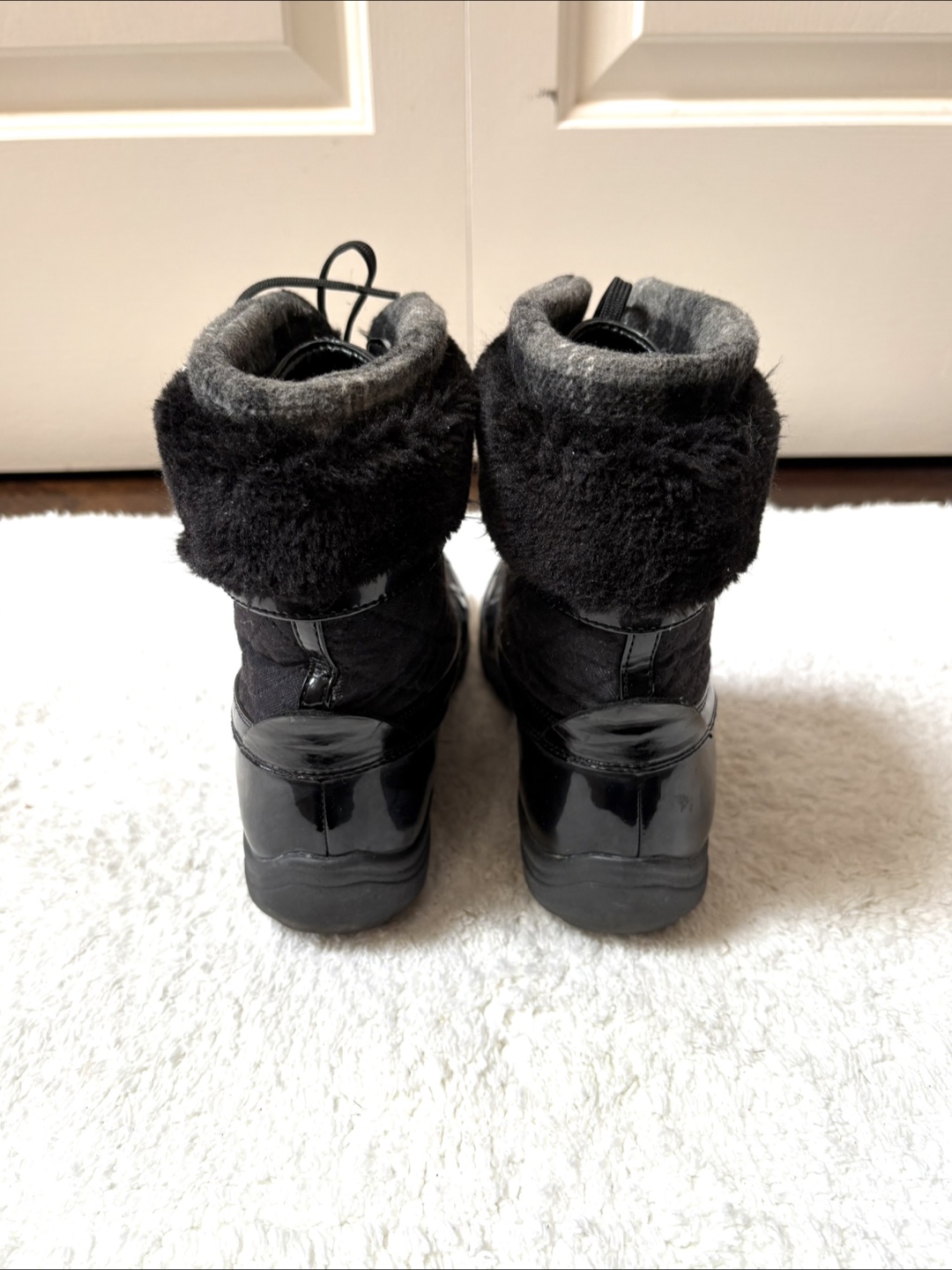 Anne Klein Sport Black Faux Fur Lined Winter Boots Size 6.5M - photo 3