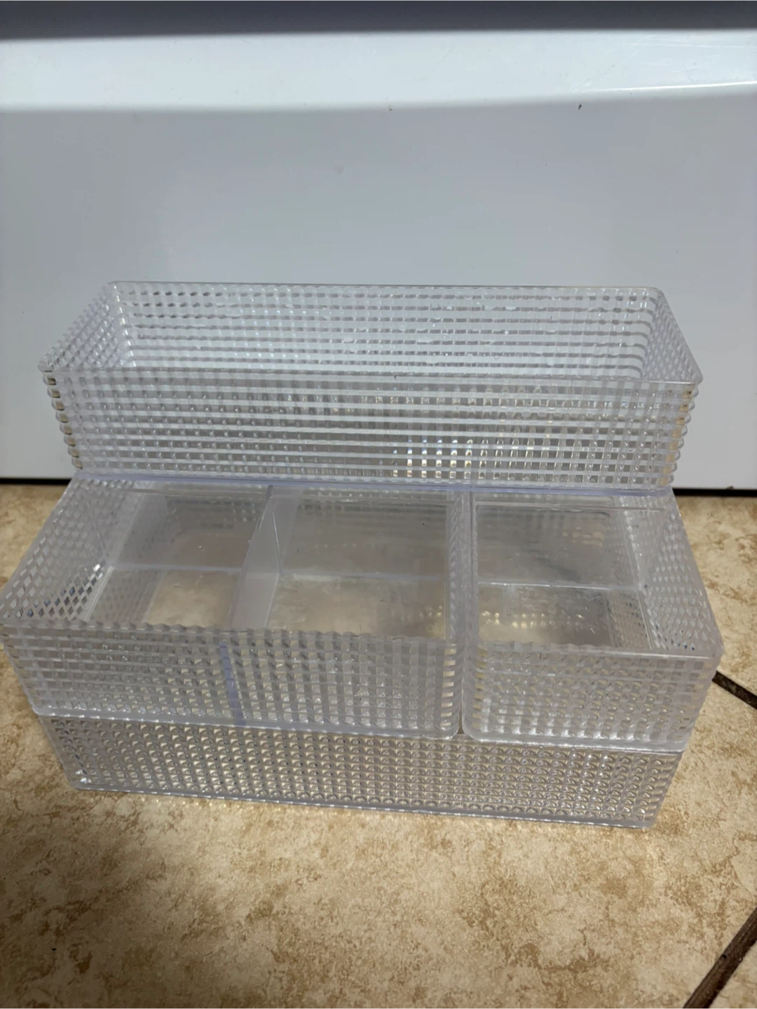 Clear Plastic Organizer Trays (Set of 4)