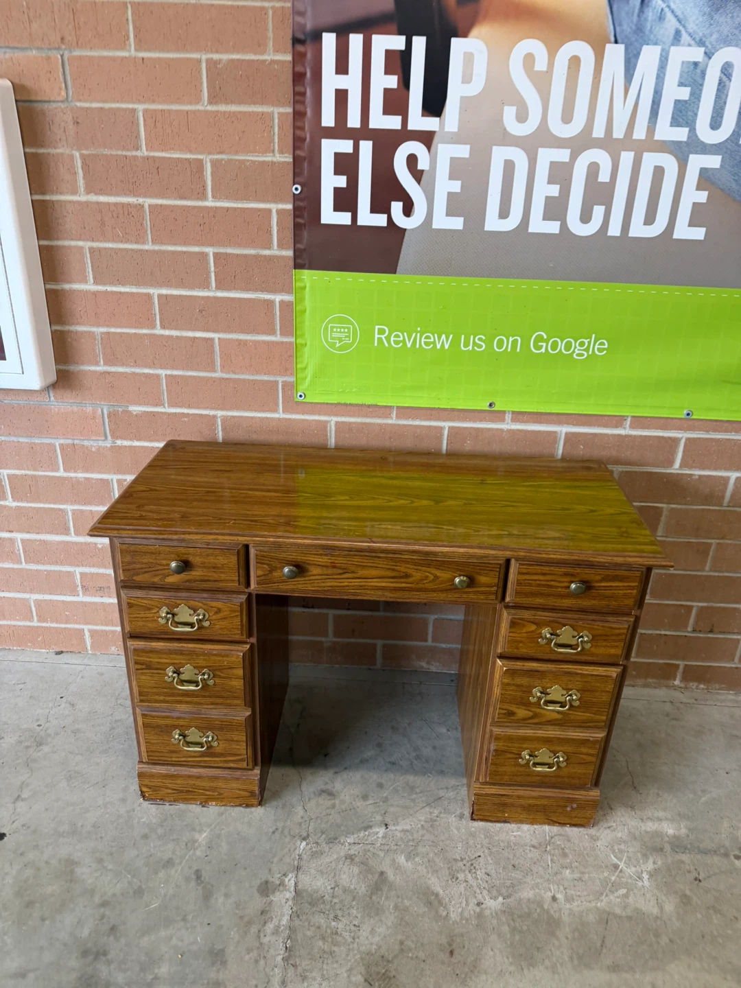 Wooden Desk with Drawers - photo 5