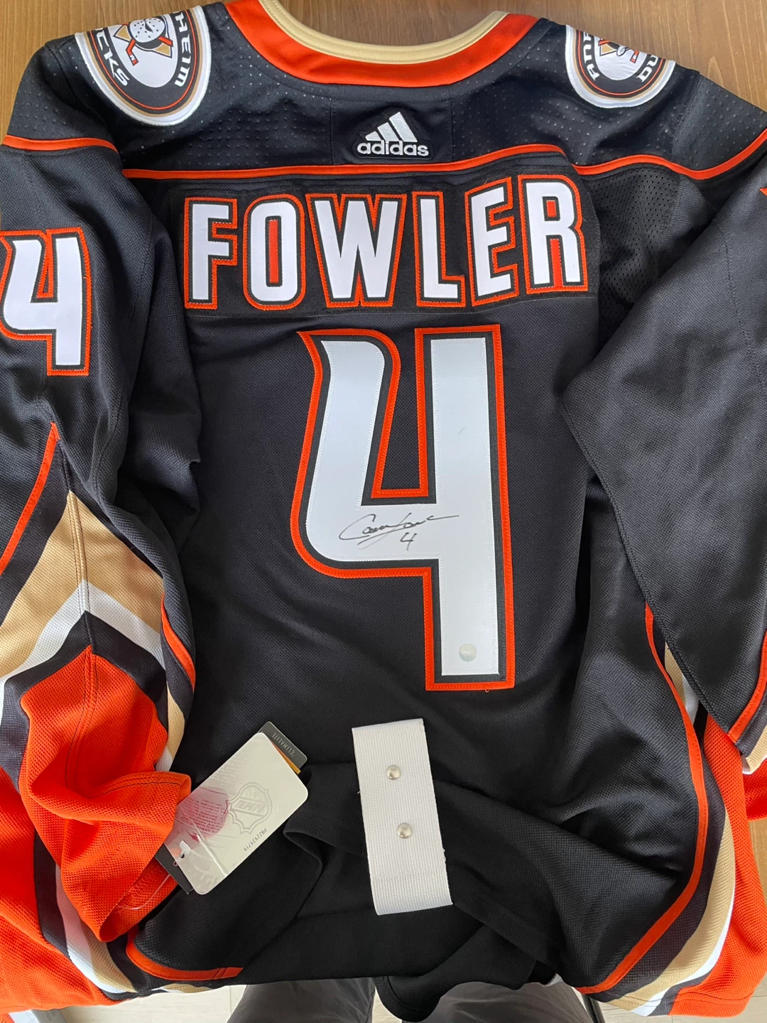 Autographed Anaheim Ducks Jersey and picture