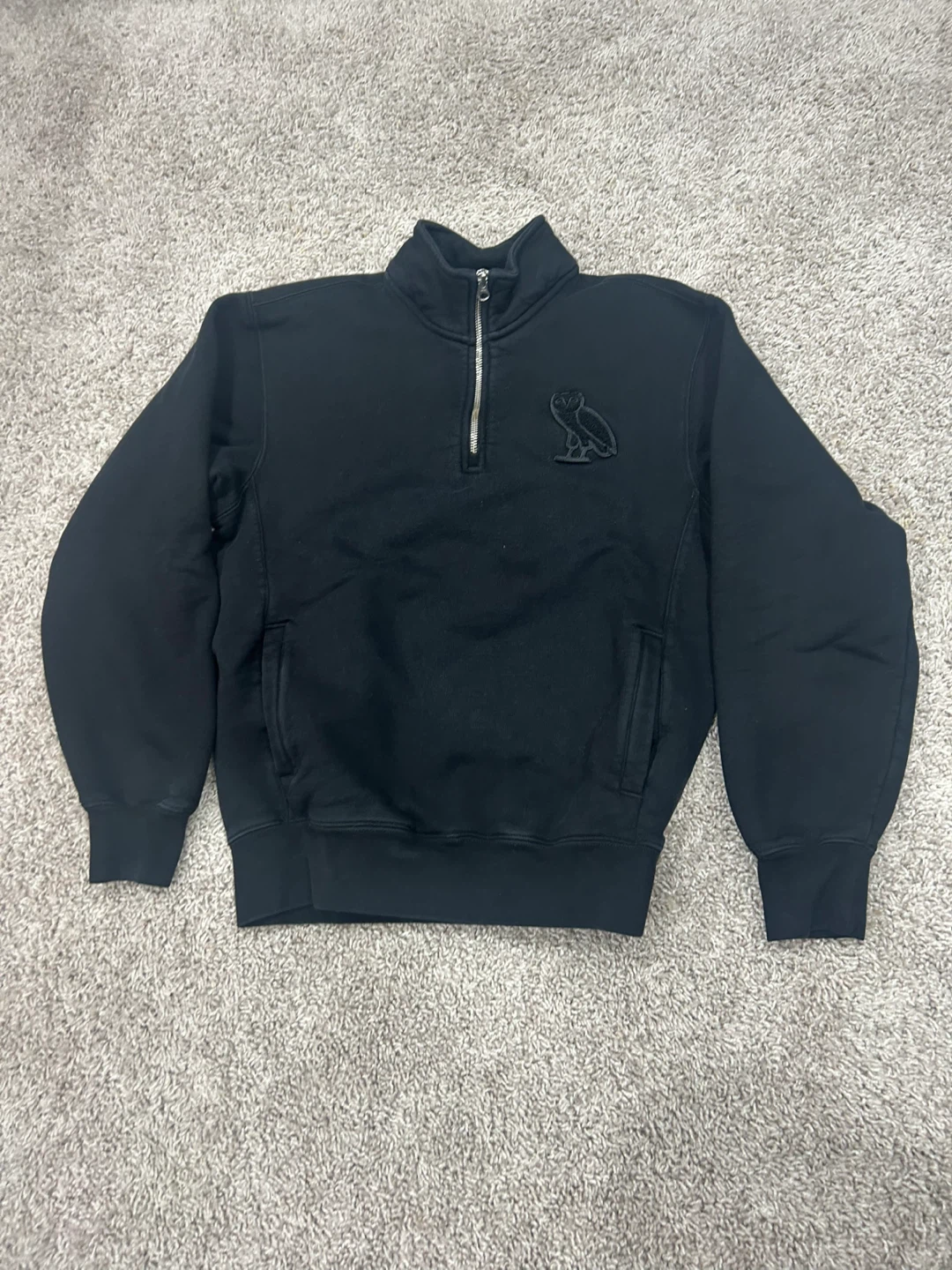 October's Very Own OVO Black 1/4 Zip Sweatshirt
